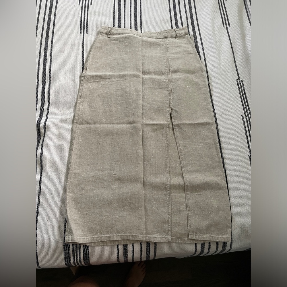100% linen maxi skirt